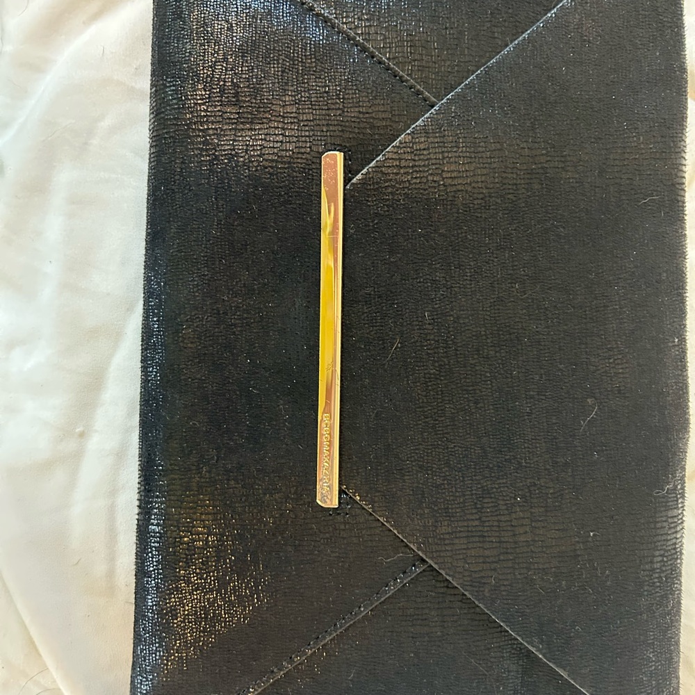 Black Clutch with Gold Accent
